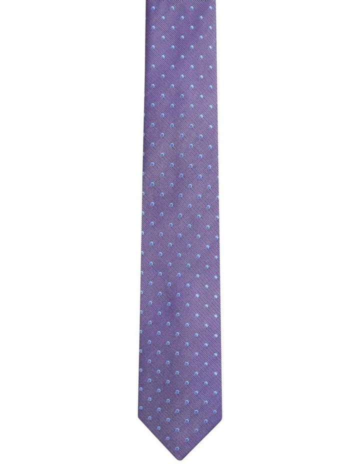 Harvey Spot Tie 7cm in Purple image 1