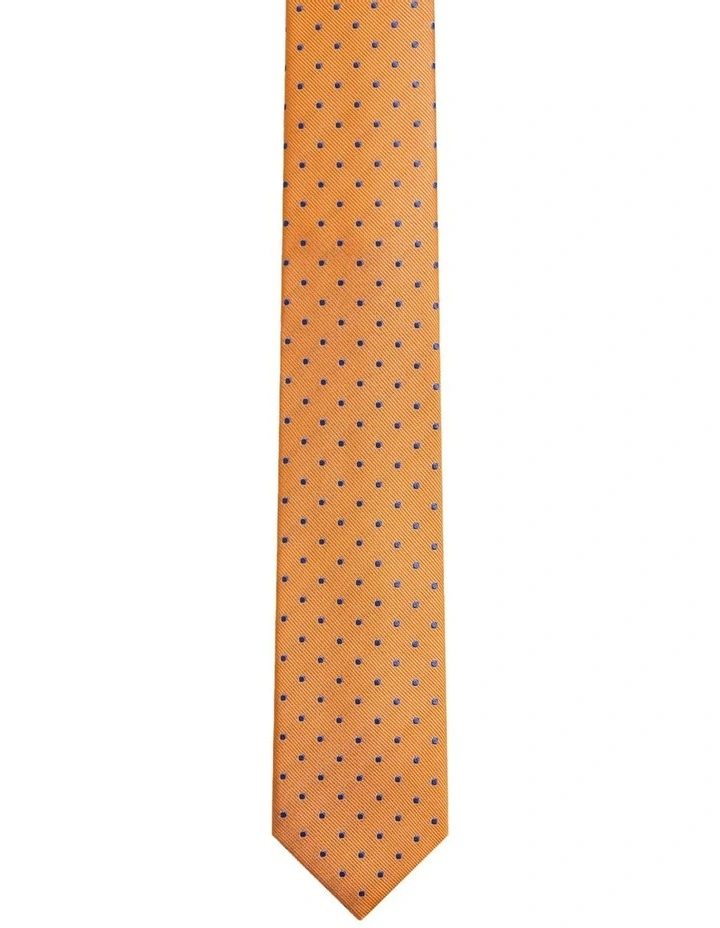 Harvey Spot Tie 7cm in Orange image 1