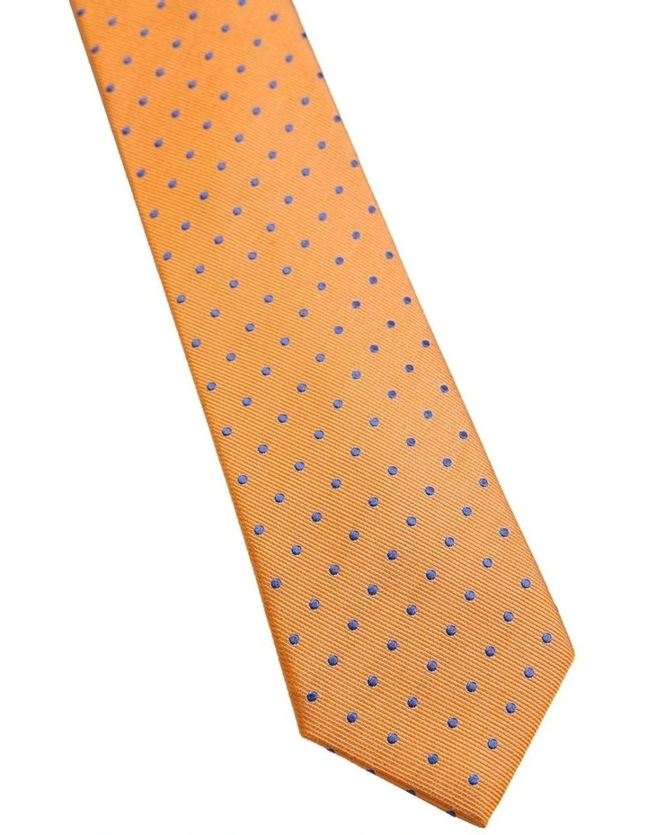 Harvey Spot Tie 7cm in Orange image 3