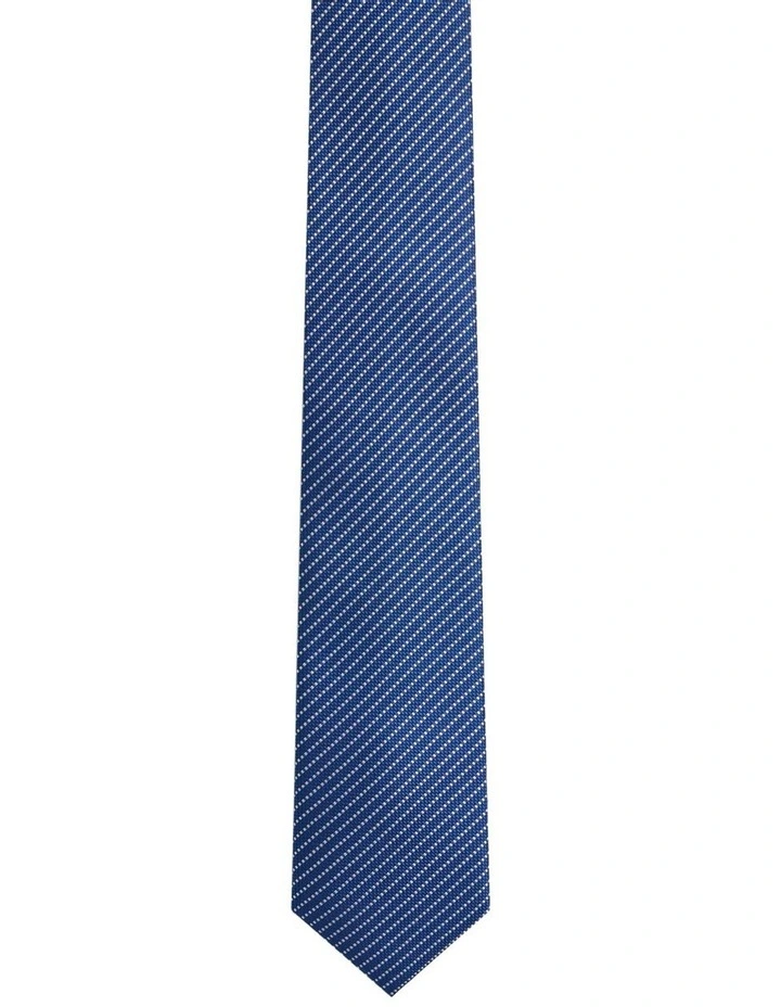 Wade Spot-Dash Tie 7cm in Dark Blue image 1