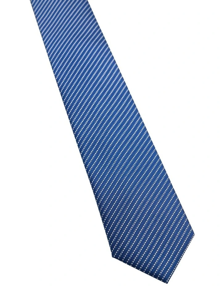 Wade Spot-Dash Tie 7cm in Dark Blue image 3