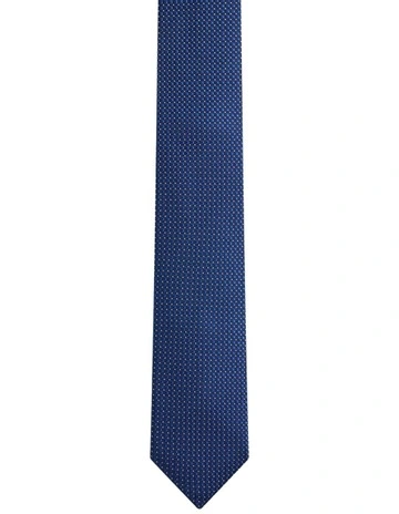 Corbin Grid 7cm Tie in Blue