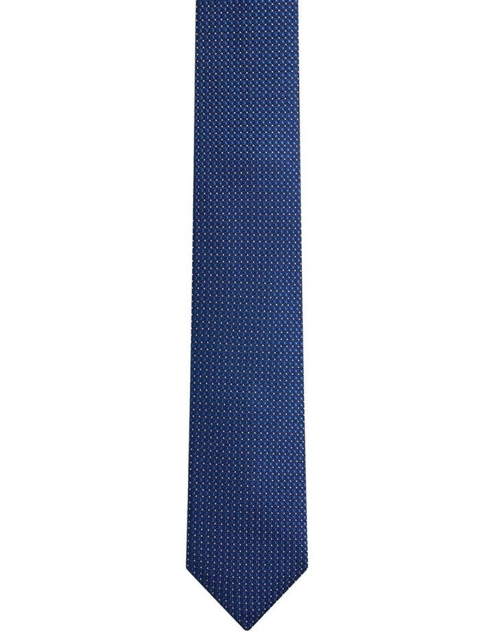 Corbin Grid 7cm Tie in Blue image 1