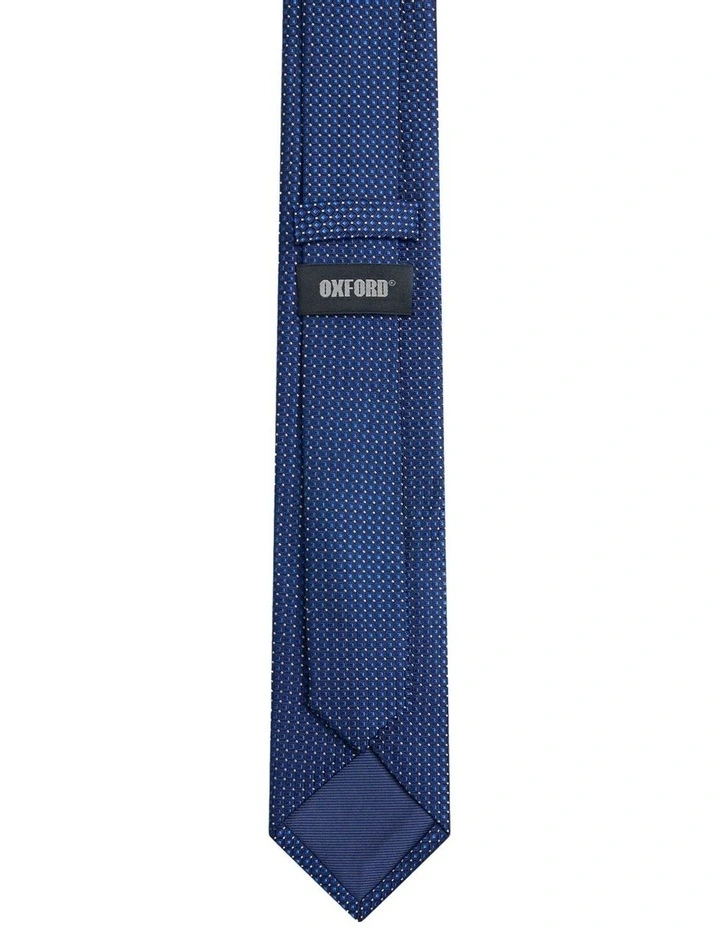 Corbin Grid 7cm Tie in Blue image 2