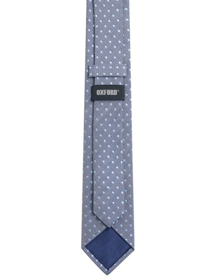 Noel Spot Grid Tie 7cm in Light Blue image 2