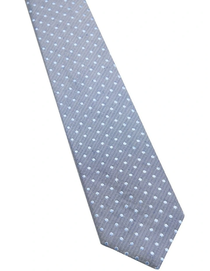 Noel Spot Grid Tie 7cm in Light Blue image 3