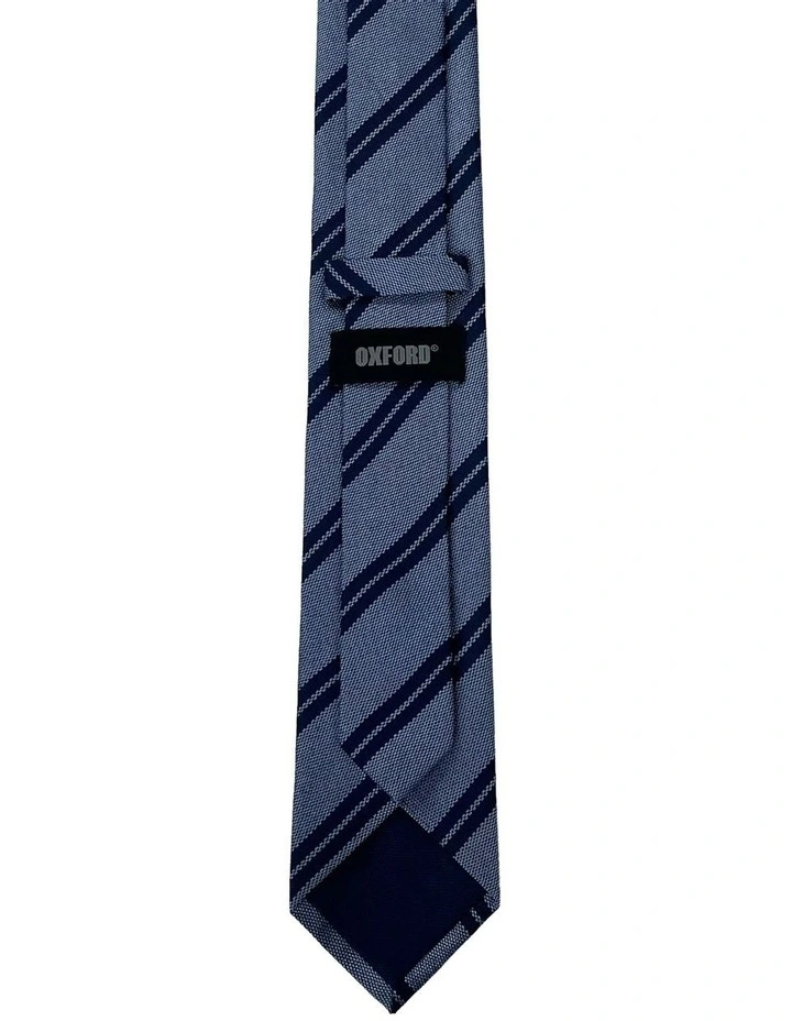 Granger Stripe 7Cm Tie in Blue/Light Blue image 2
