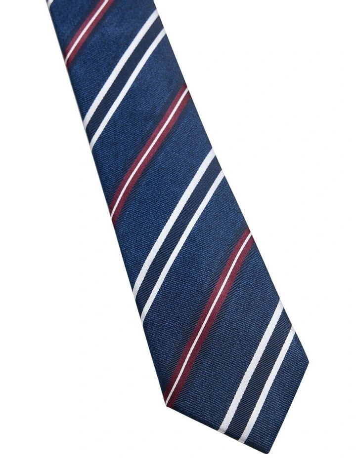 Granger Stripe Tie 7cm in Blue image 3