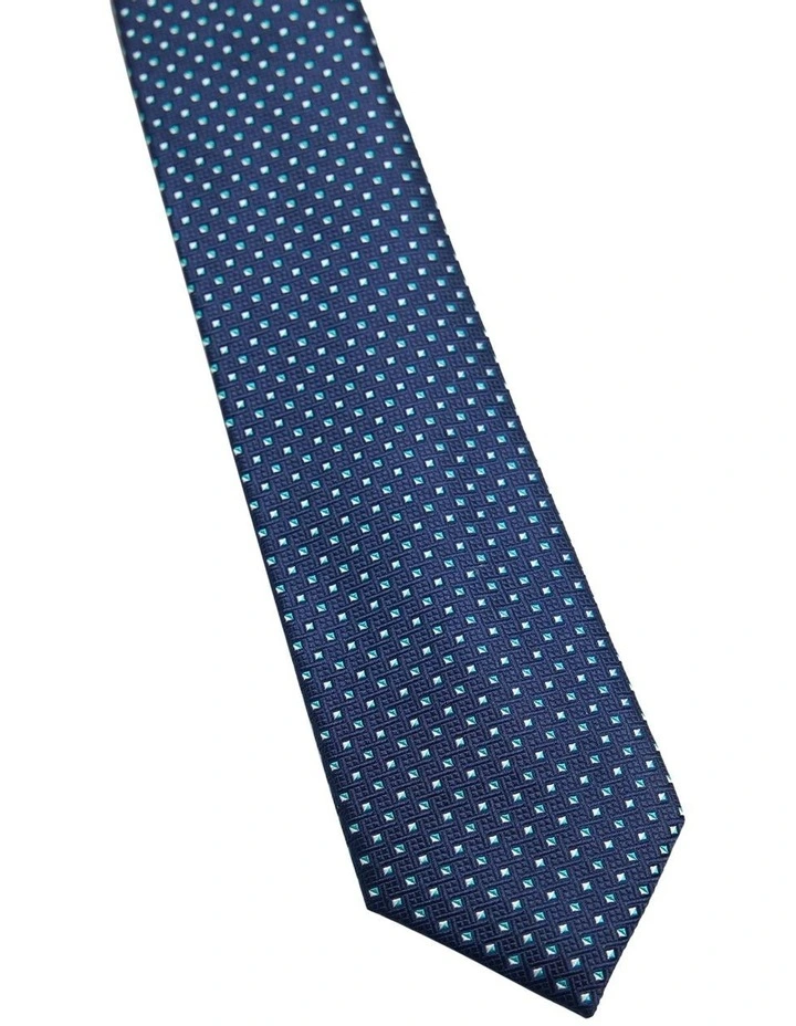 Moriss Mini Diamond 7cm Tie in Dark Navy image 3