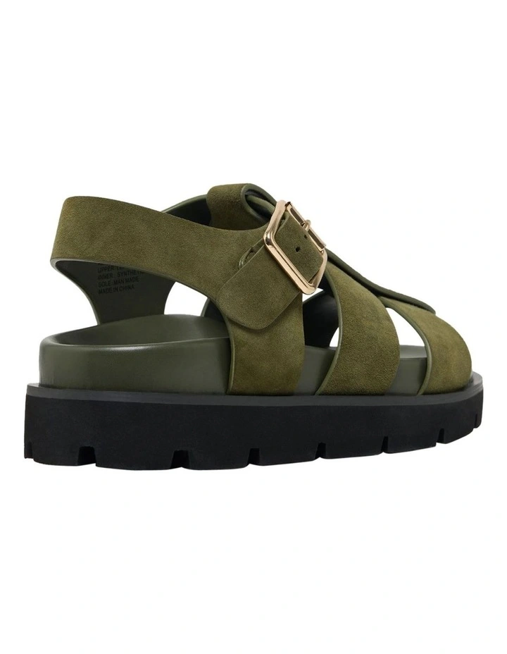 Alayna Leather Sandal in Olive image 2