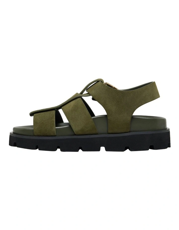Alayna Leather Sandal in Olive image 3