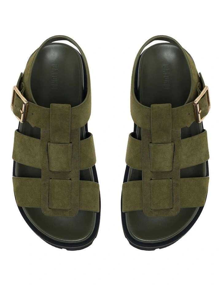 Alayna Leather Sandal in Olive image 5