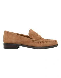 Valentina Suede Loafer in Sand