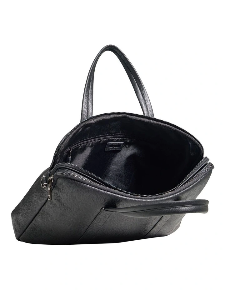 Atlas Leather Business Laptop Bag in Black image 5