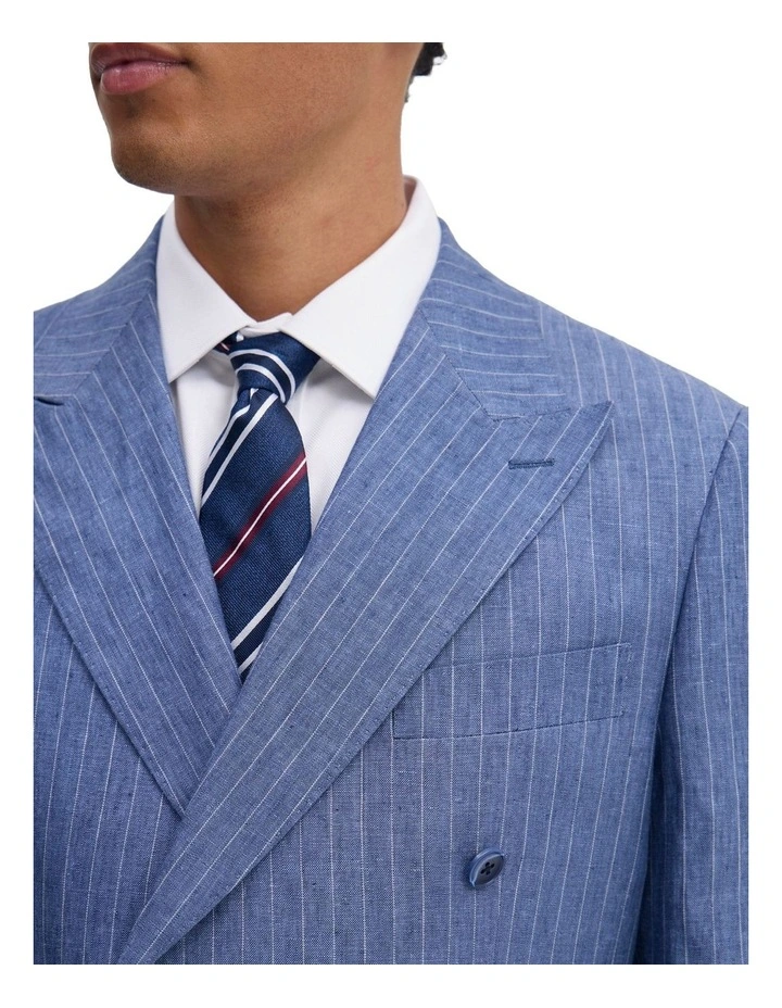 Hardy Double Breast Suit Jacket in Blue image 6