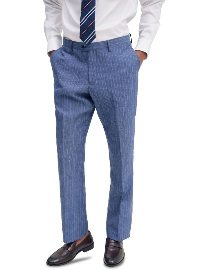 Hardy Linen Suit Trousers in Blue image 4