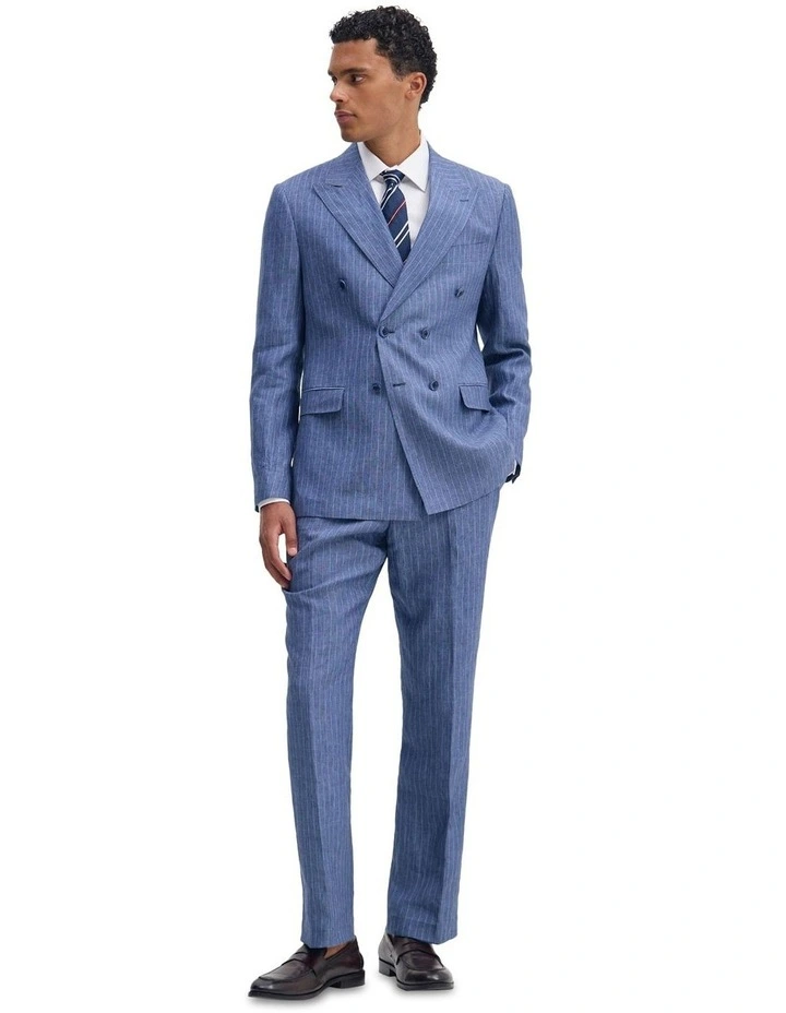 Hardy Linen Suit Trousers in Blue image 5