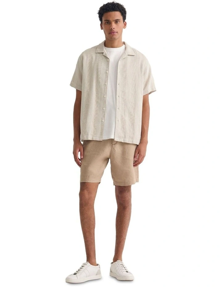 Luca Cotton Overshirt in Bone image 1