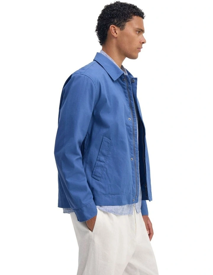 James Stretch Cotton Jacket in Blue image 3