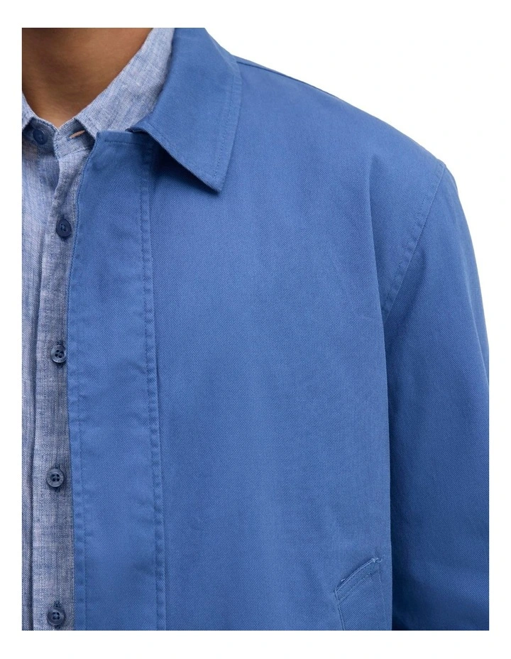 James Stretch Cotton Jacket in Blue image 6