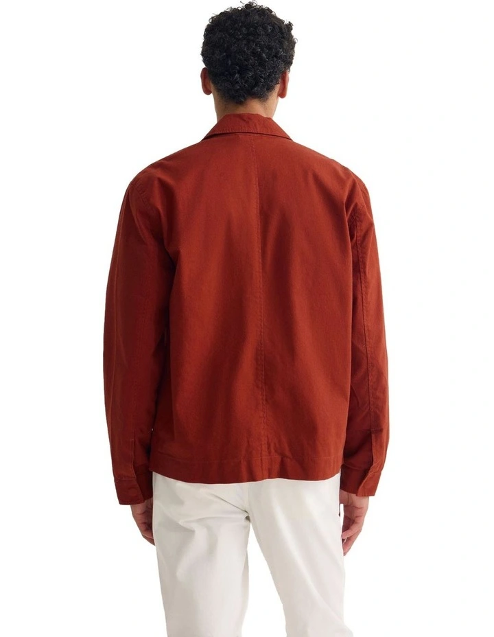James Stretch Cotton Jacket in Ocher image 2