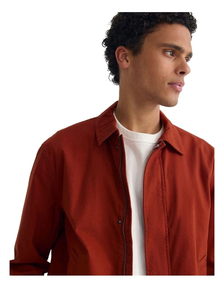 James Stretch Cotton Jacket in Ocher image 4