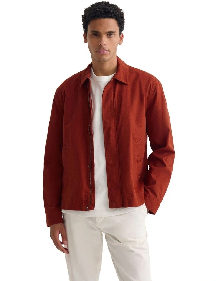 James Stretch Cotton Jacket in Ocher image 5