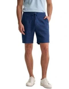 Harley Linen Shorts in Navy