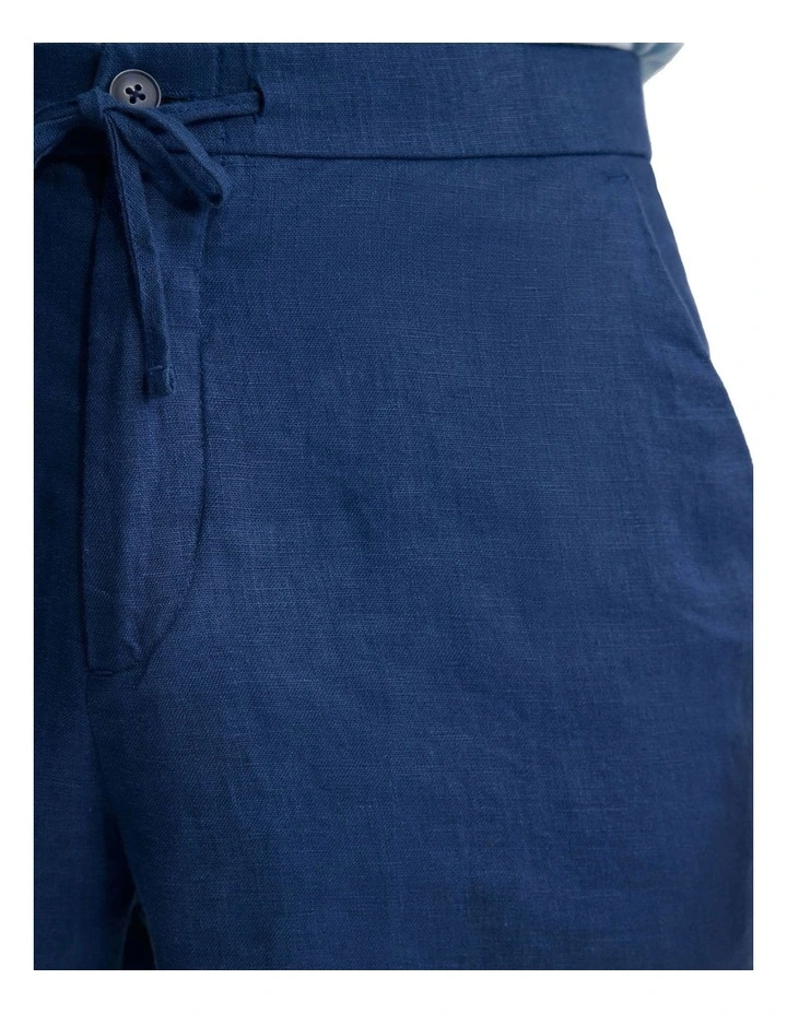 Harley Linen Shorts in Navy image 6