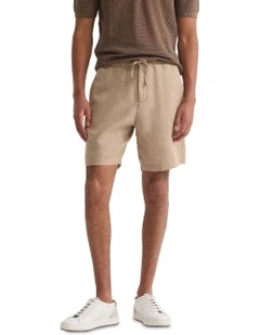 Harley Linen Shorts in Sand