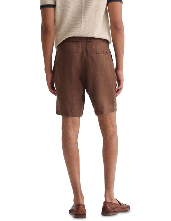 Harley Linen Shorts in Mocha image 2