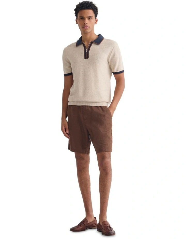 Harley Linen Shorts in Mocha image 5