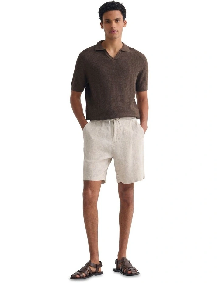 Harley Linen Shorts in Oat image 5