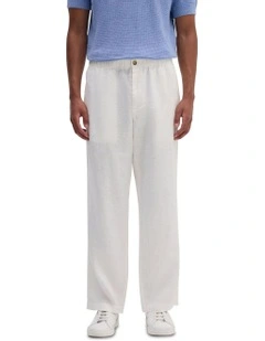 Engles Linen Relaxed Pant in Off White