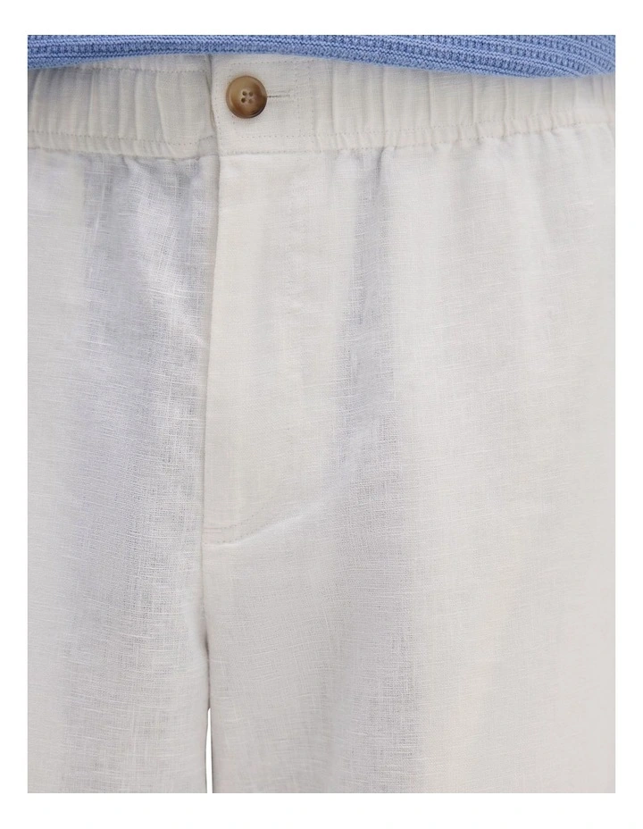 Engles Linen Relaxed Pant in Off White image 6