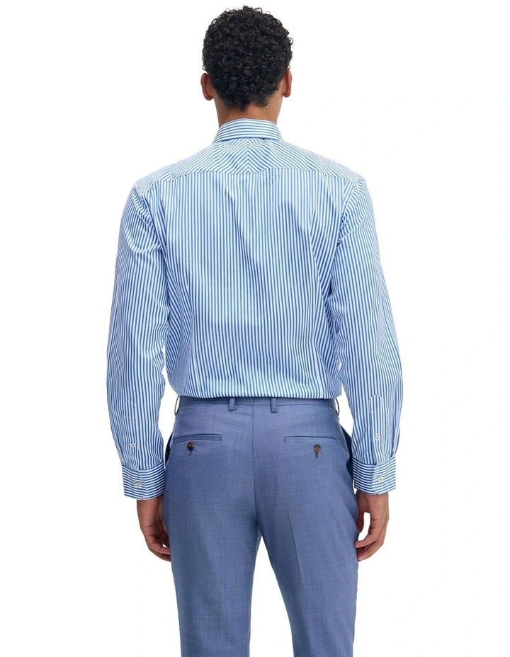 Regent Stripe Shirt in Bright Blue image 4
