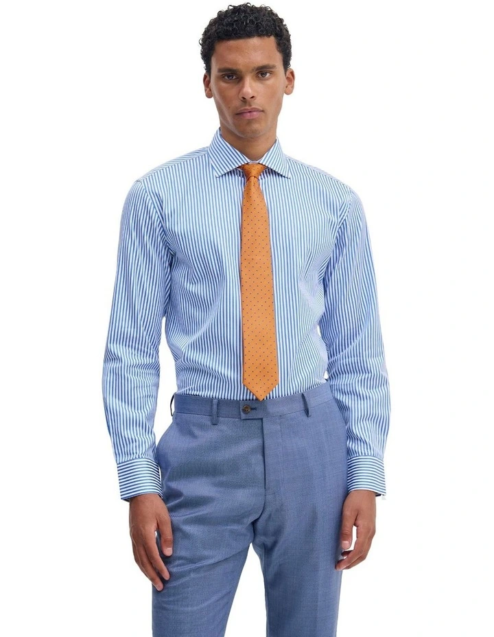 Regent Stripe Shirt in Bright Blue image 5