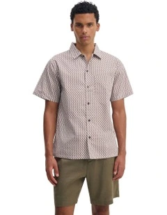 Vinny Short Sleeve Shirt in Brown