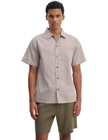 Vinny Short Sleeve Shirt in Brown