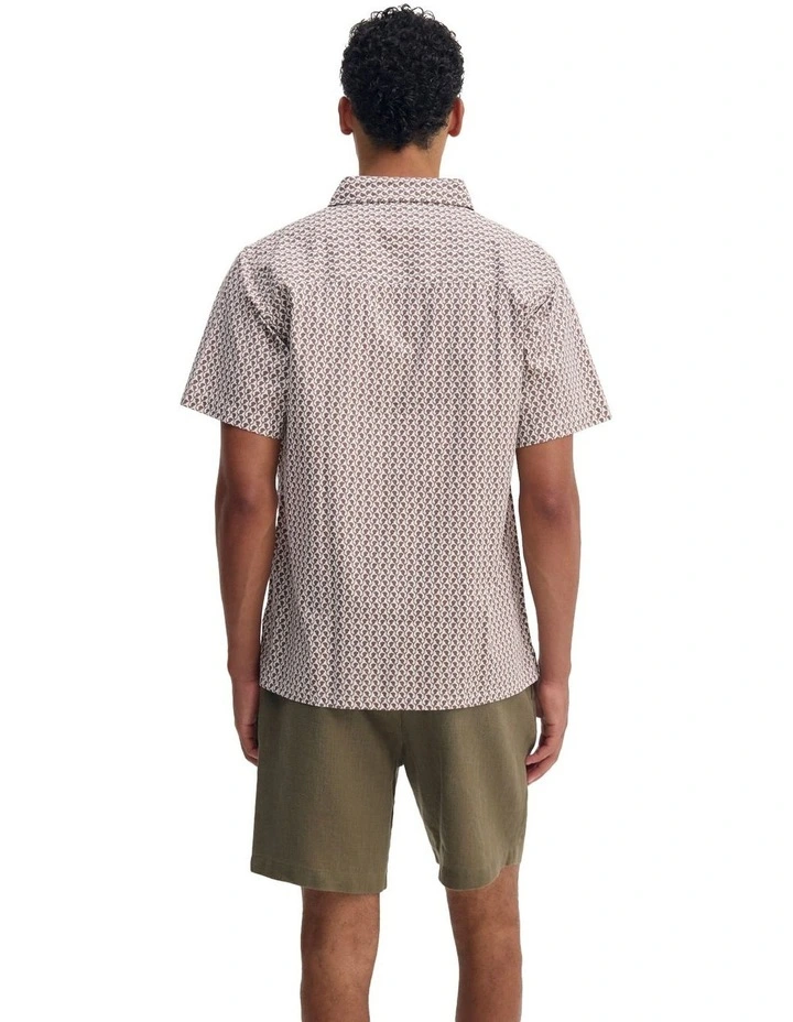 Vinny Short Sleeve Shirt in Brown image 2