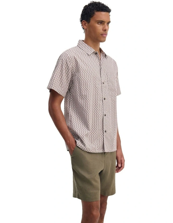 Vinny Short Sleeve Shirt in Brown image 3