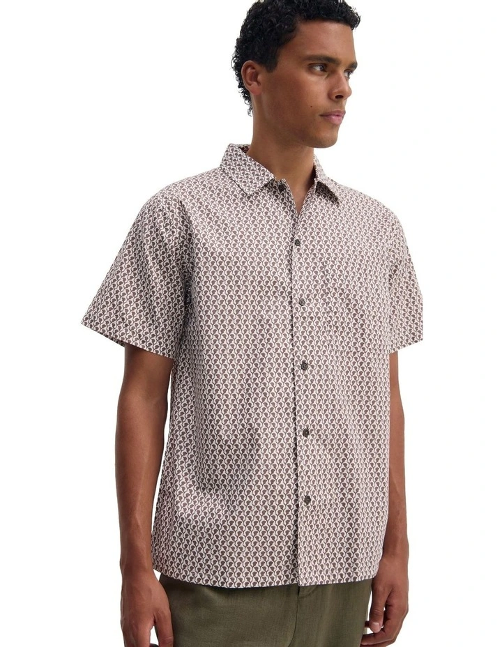 Vinny Short Sleeve Shirt in Brown image 4