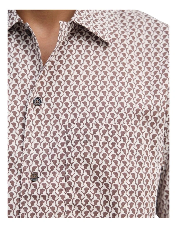 Vinny Short Sleeve Shirt in Brown image 5
