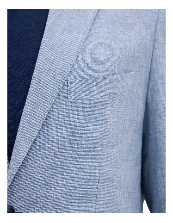 Milton Linen Blend Blazer in Sky Blue image 6