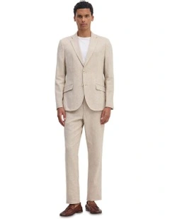 Milton Linen Blend Blazer in Natural
