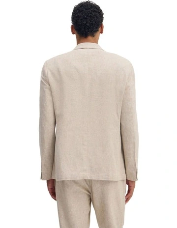 Milton Linen Blend Blazer in Natural