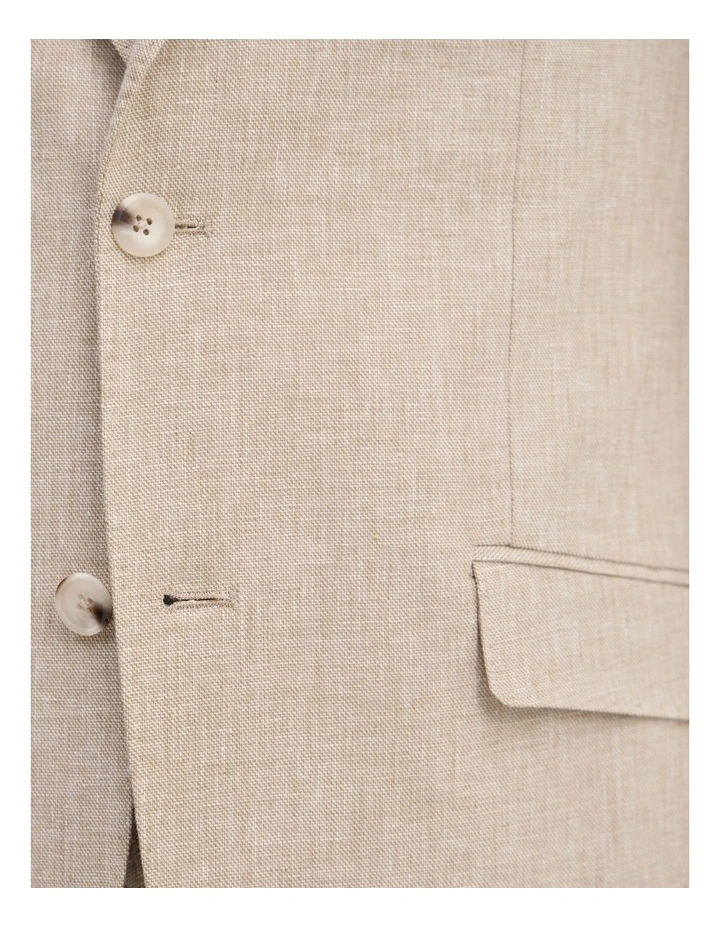 Milton Linen Blend Blazer in Natural image 6