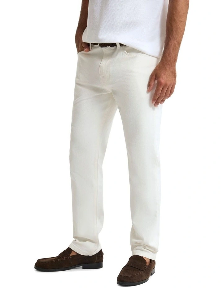 Austin Denim Jeans in Ecru image 3