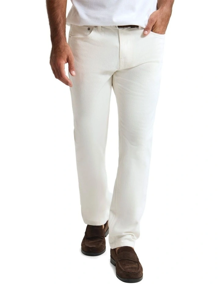 Austin Denim Jeans in Ecru image 4