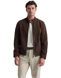 Blade Suede Jacket in Chocolate